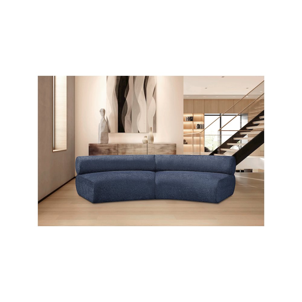 Bale Navy Chenille Fabric Modular Sofa. Picture 2