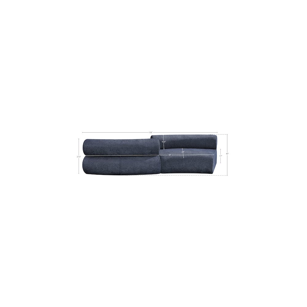 Bale Navy Chenille Fabric Modular Sofa. Picture 10