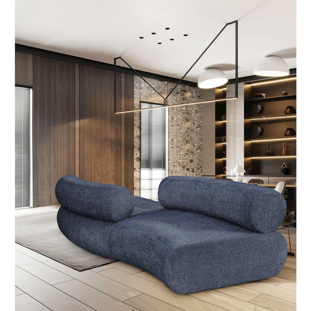 Bale Navy Chenille Fabric Modular Sofa. Picture 2