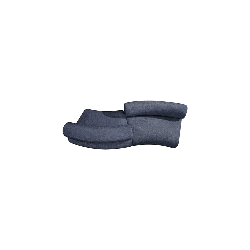Bale Navy Chenille Fabric Modular Sofa. Picture 4