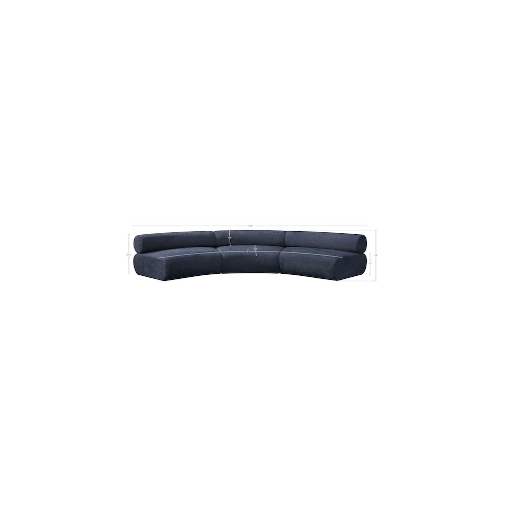 Bale Navy Chenille Fabric Modular Sofa. Picture 12
