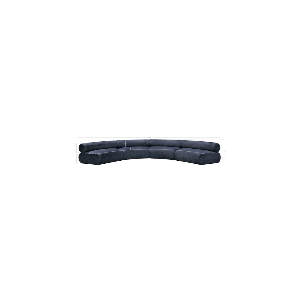 Bale Navy Chenille Fabric Modular Sofa. Picture 11