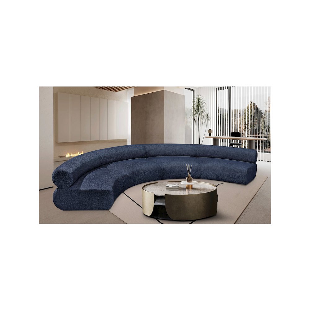Bale Navy Chenille Fabric Modular Sofa. Picture 2