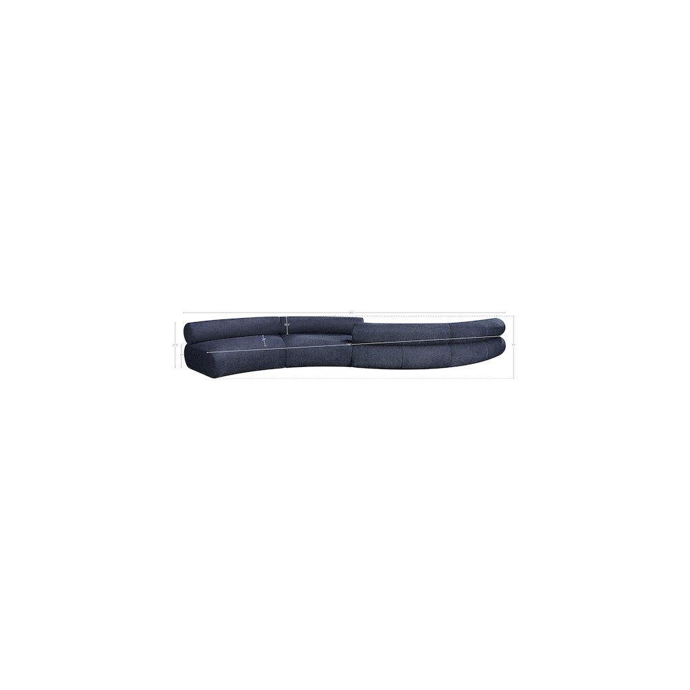 Bale Navy Chenille Fabric Modular Sofa. Picture 9