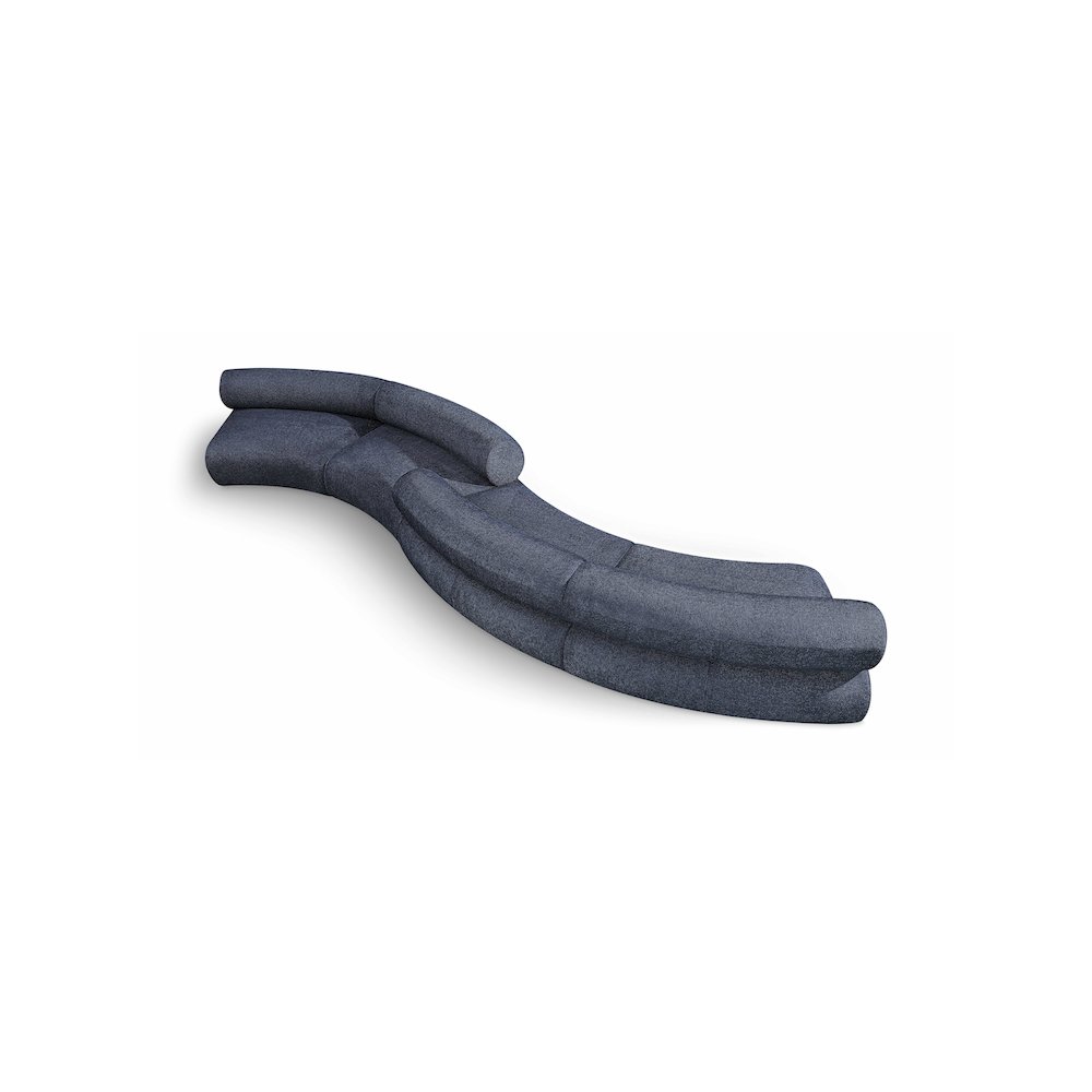 Bale Navy Chenille Fabric Modular Sofa. Picture 1