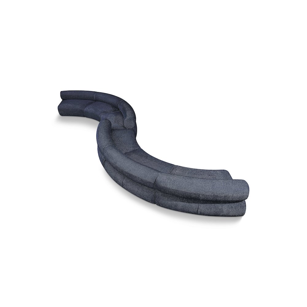 Bale Navy Chenille Fabric Modular Sofa. Picture 1
