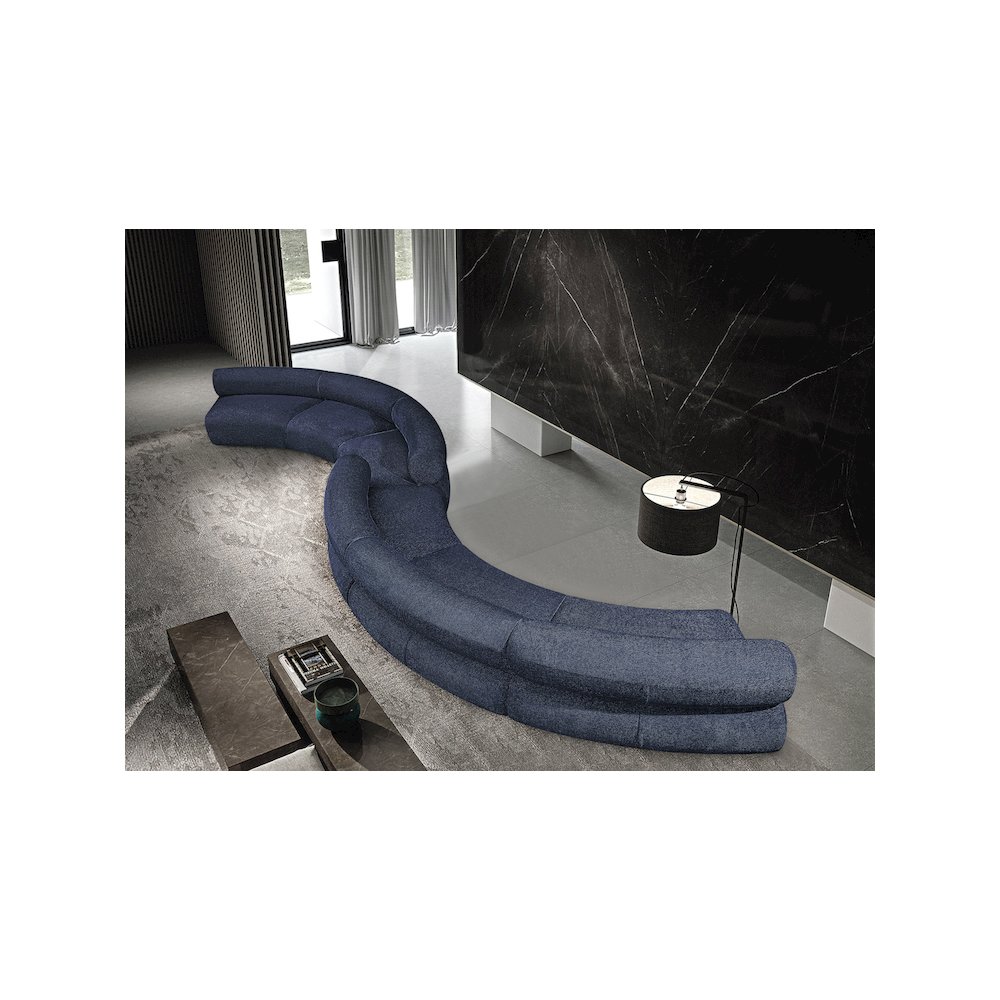 Bale Navy Chenille Fabric Modular Sofa. Picture 2