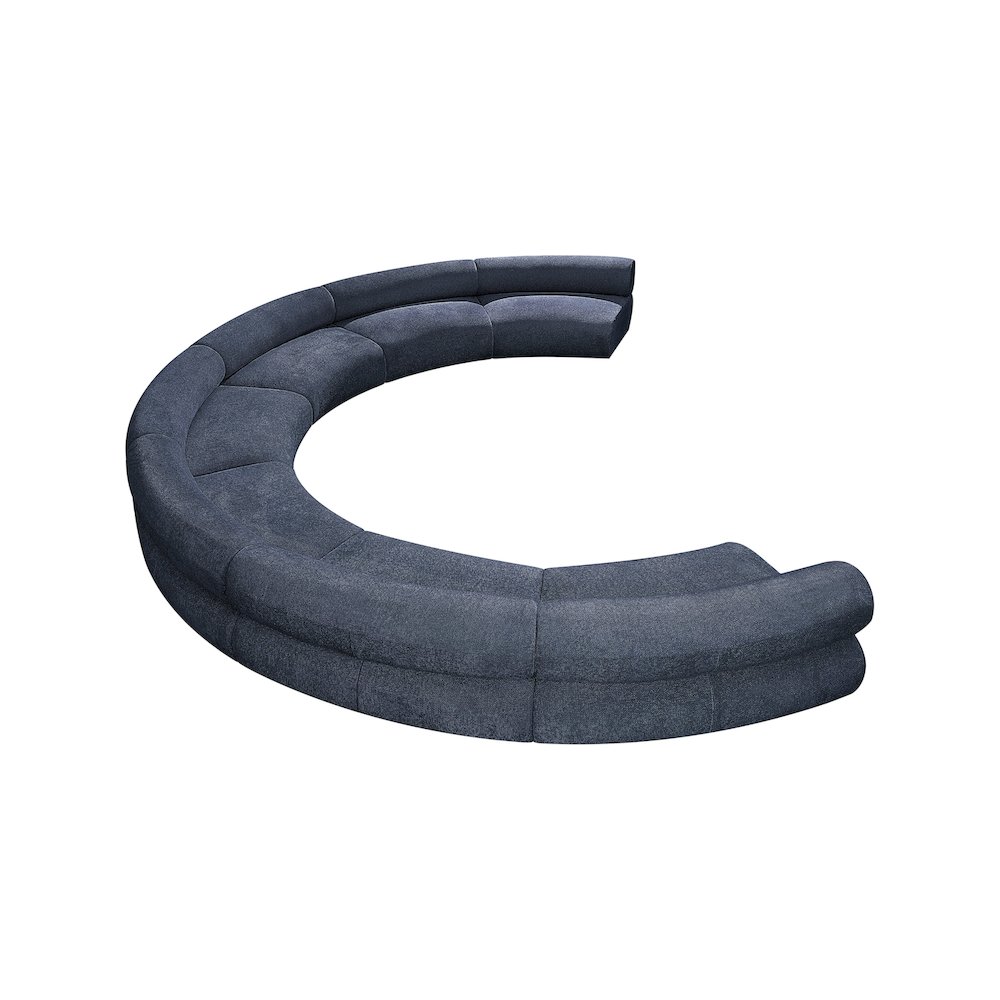 Bale Navy Chenille Fabric Modular Sofa. Picture 6