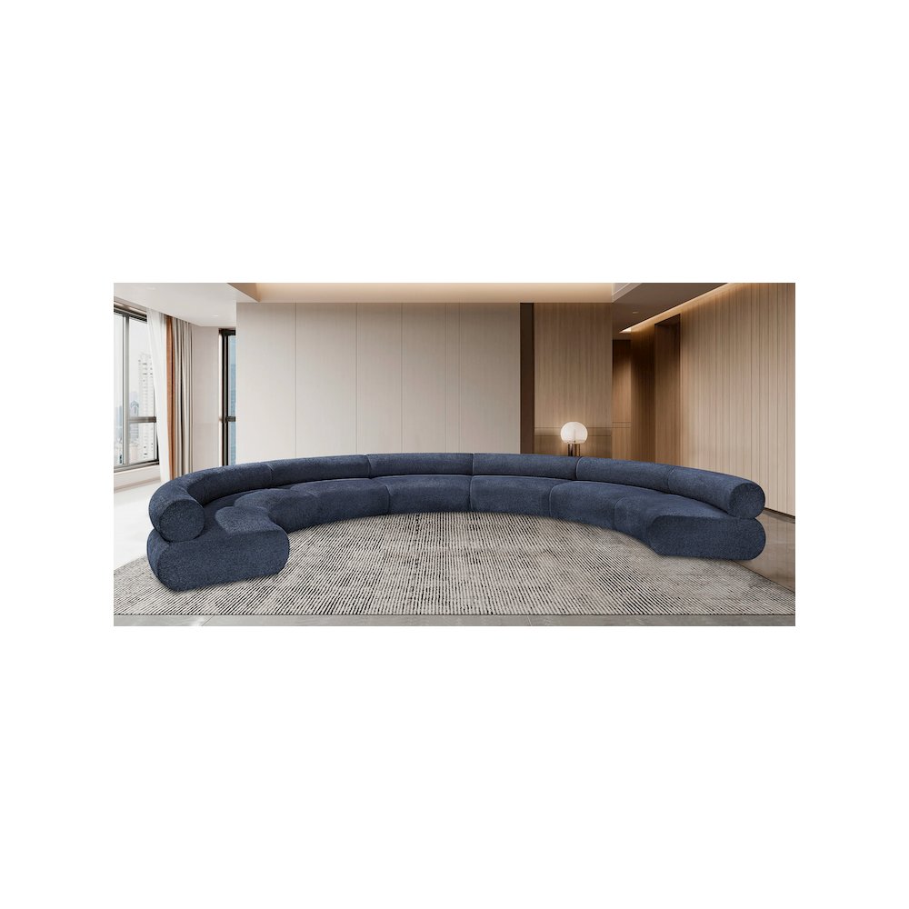 Bale Navy Chenille Fabric Modular Sofa. Picture 2