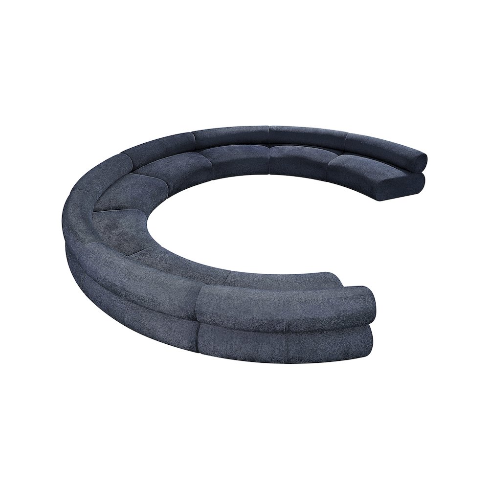 Bale Navy Chenille Fabric Modular Sofa. Picture 6