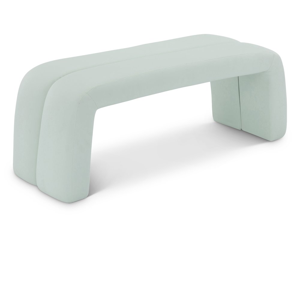 Arc Mint Vegan Leather Bench. Picture 1