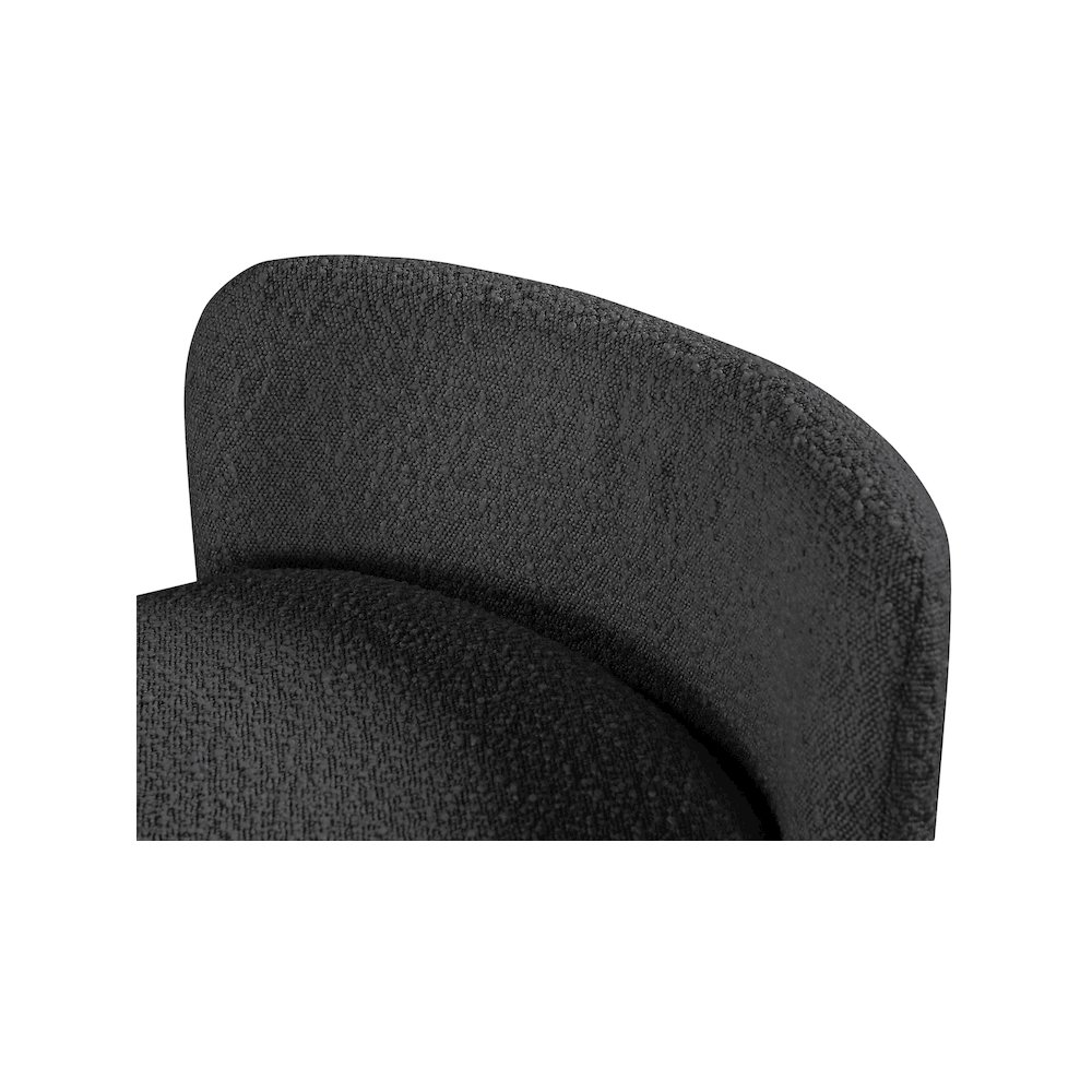 Peyton Black Boucle Fabric Bench. Picture 5