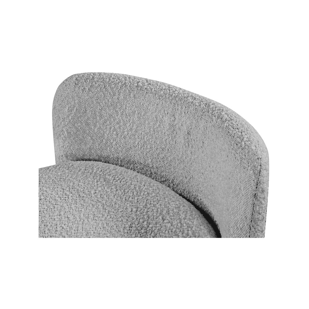 Peyton Grey Boucle Fabric Bench. Picture 5