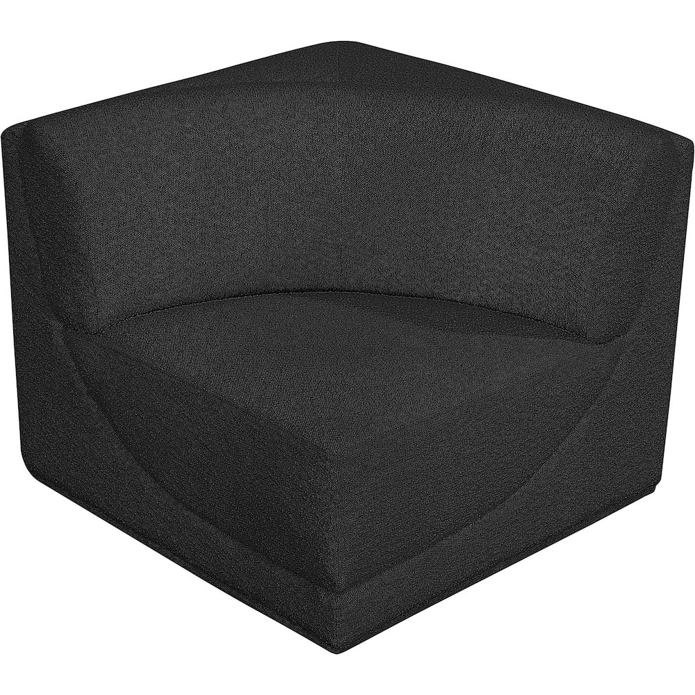 Ollie Black Boucle Fabric Corner. Picture 4
