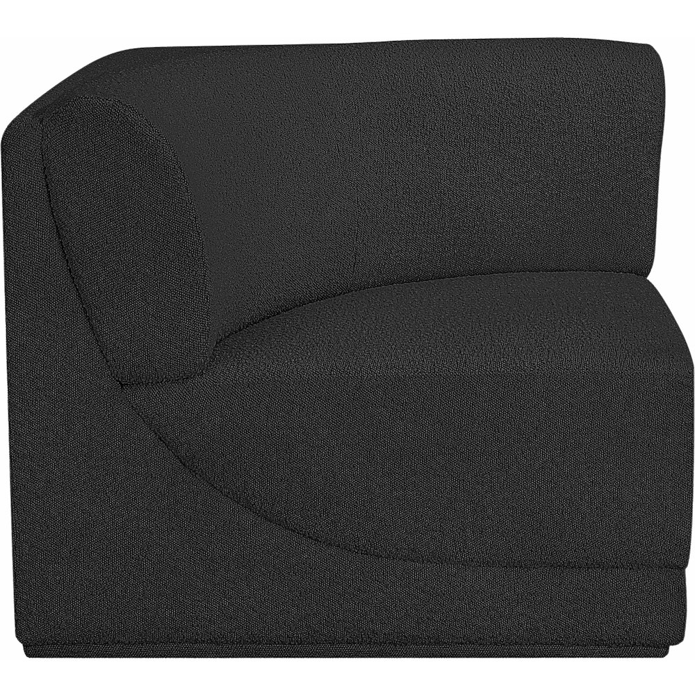 Ollie Black Boucle Fabric Corner. Picture 5