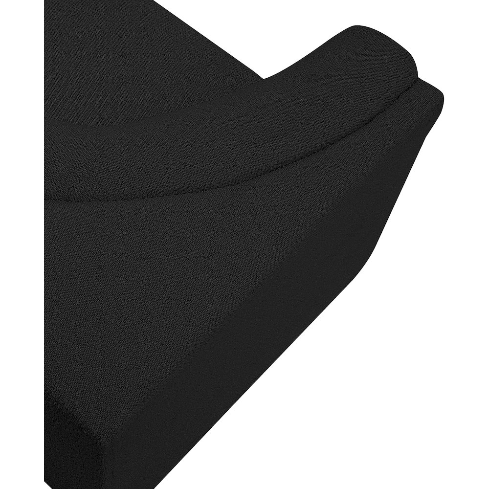 Ollie Black Boucle Fabric Corner. Picture 6