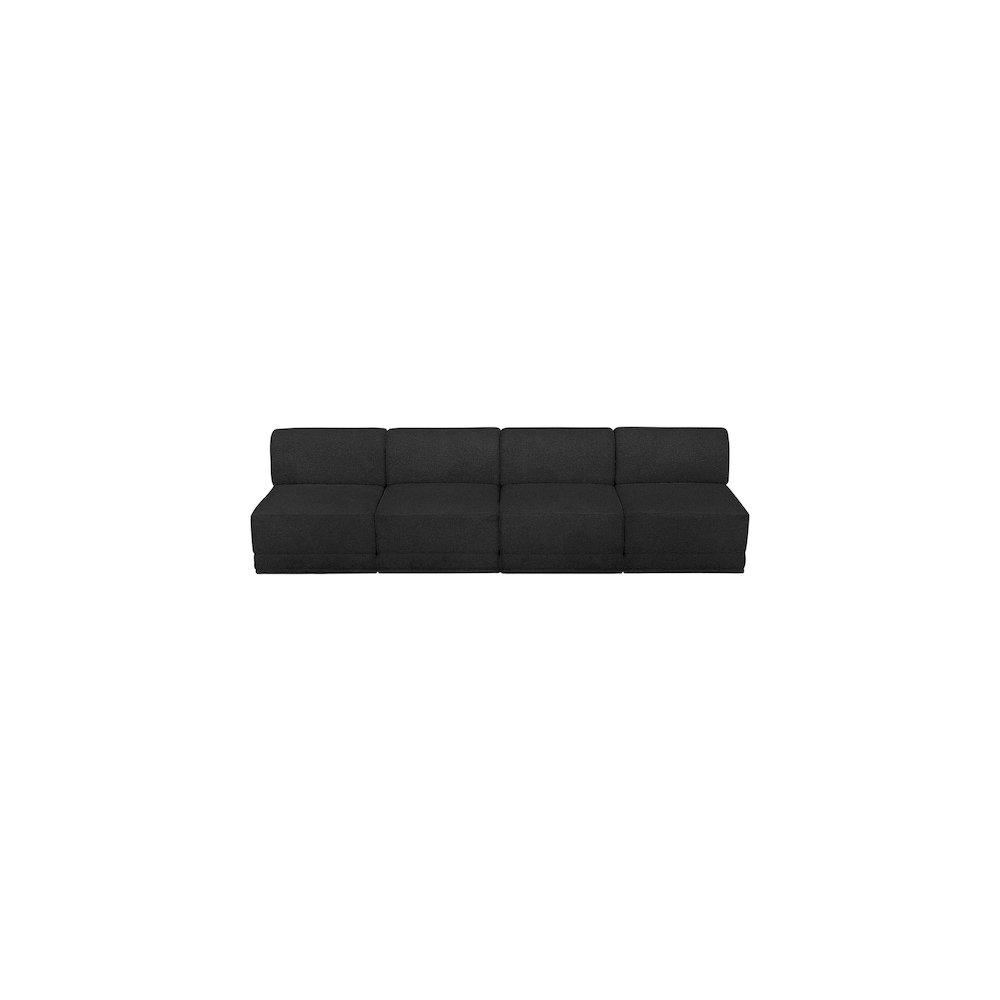 Ollie Black Boucle Fabric Modular Sofa. Picture 5