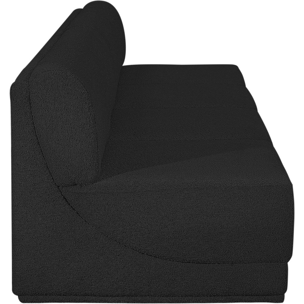 Ollie Black Boucle Fabric Modular Sofa. Picture 6
