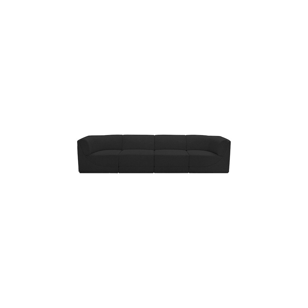 Ollie Black Boucle Fabric Modular Sofa. Picture 5