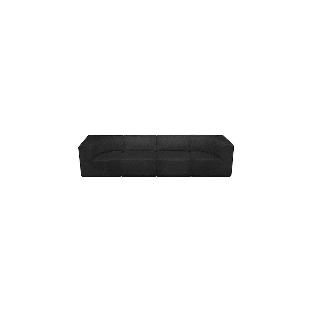 Ollie Black Boucle Fabric Modular Sofa. Picture 6