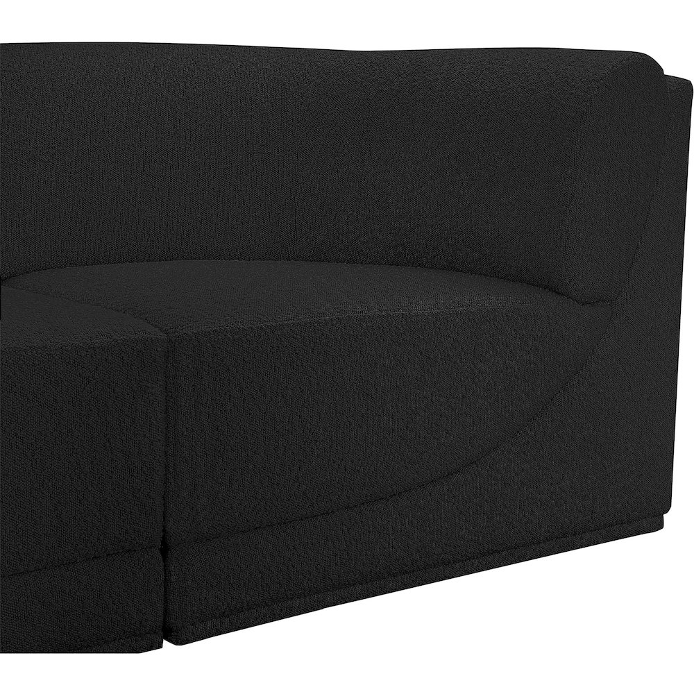 Ollie Black Boucle Fabric Modular Sofa. Picture 9