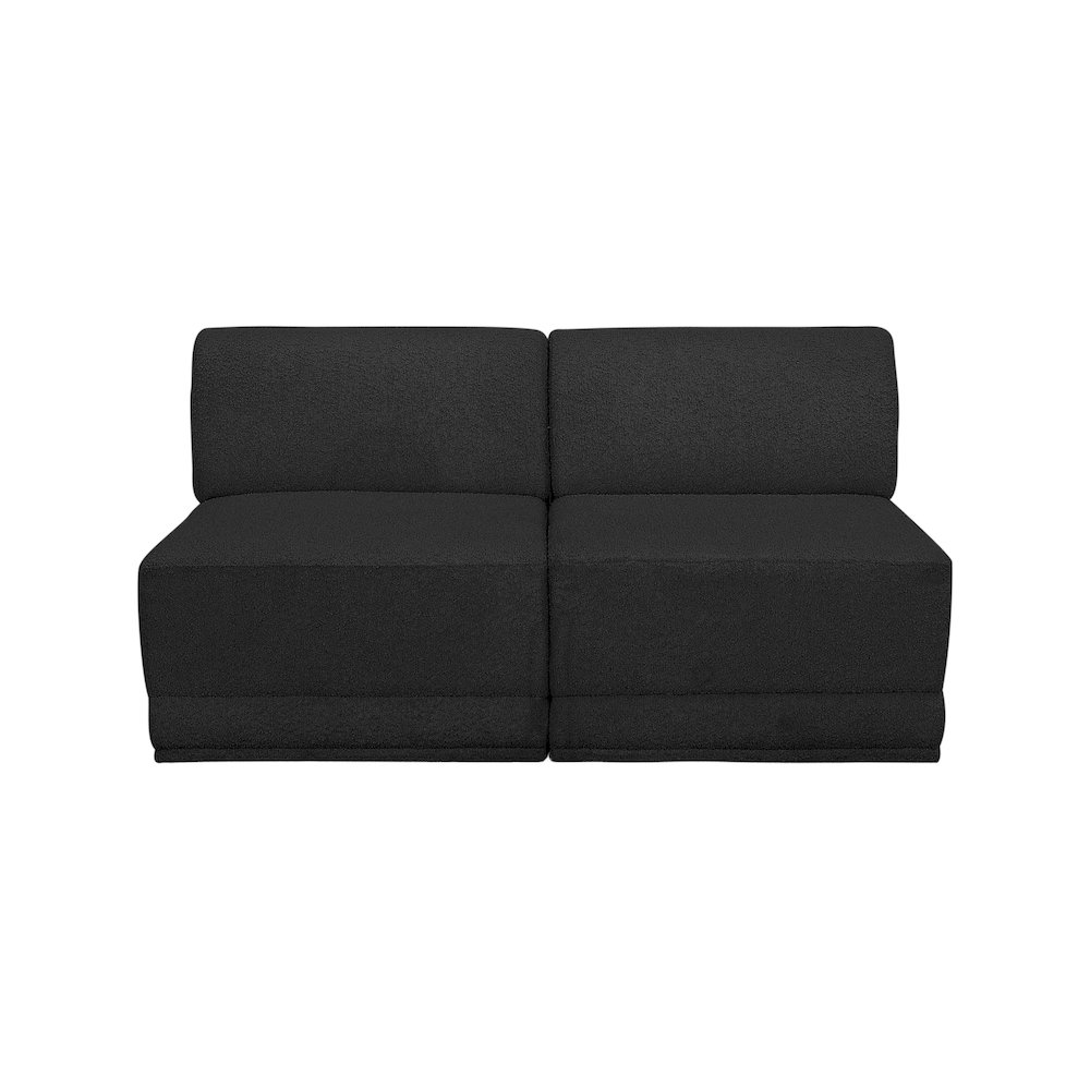 Ollie Black Boucle Fabric Modular Sofa. Picture 4