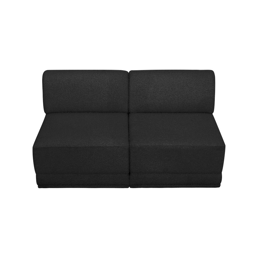 Ollie Black Boucle Fabric Modular Sofa. Picture 5