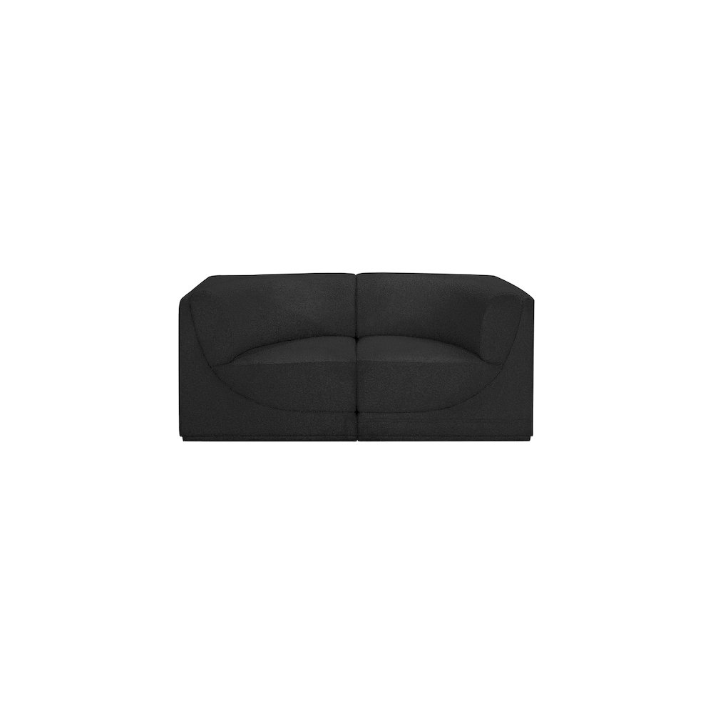 Ollie Black Boucle Fabric Modular Sofa. Picture 5