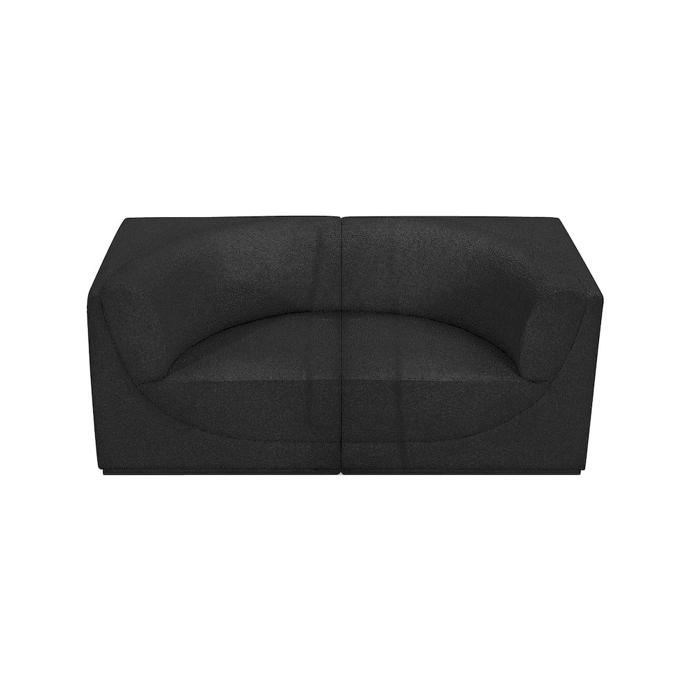 Ollie Black Boucle Fabric Modular Sofa. Picture 6