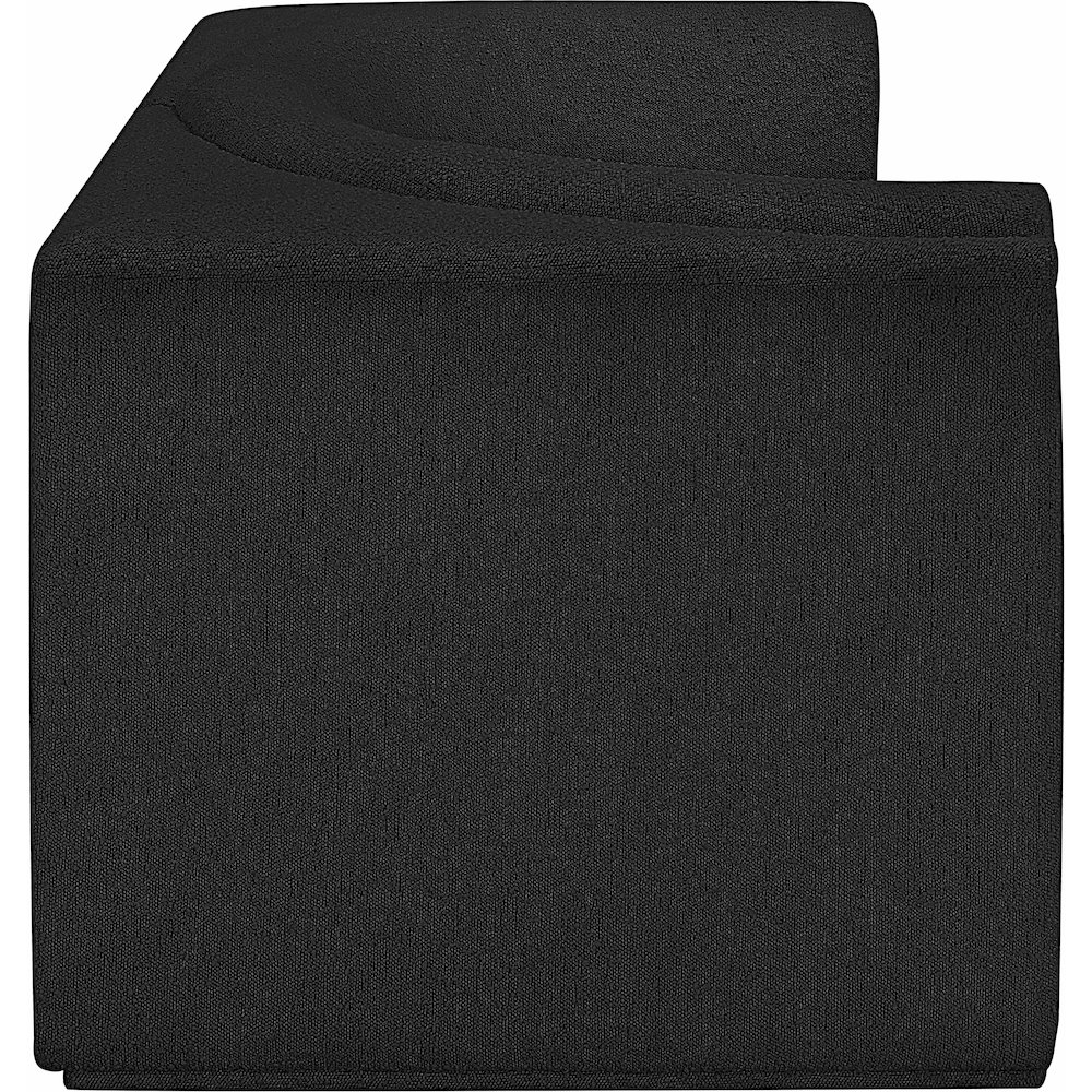 Ollie Black Boucle Fabric Modular Sofa. Picture 7