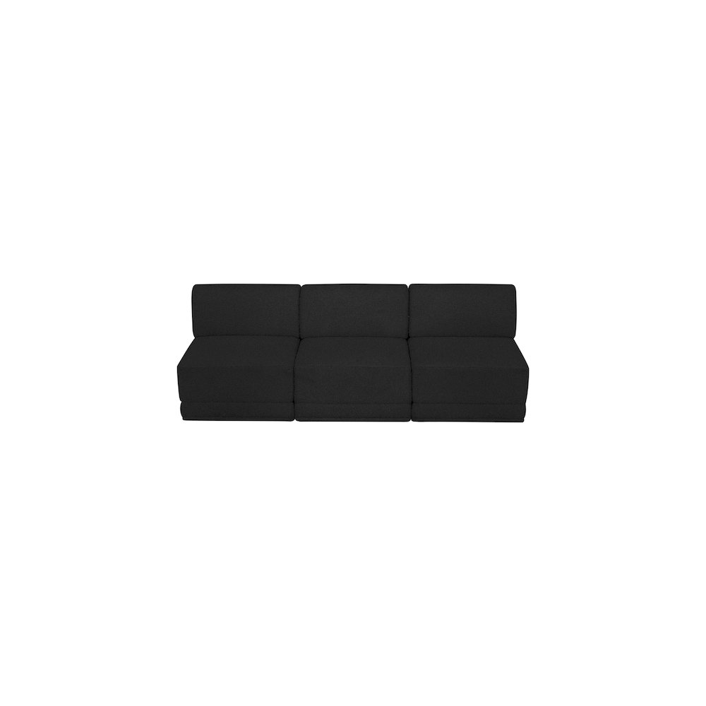 Ollie Black Boucle Fabric Modular Sofa. Picture 5