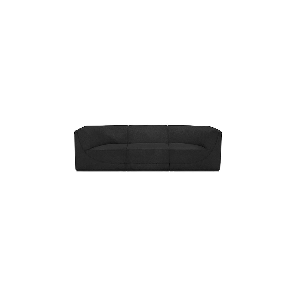 Ollie Black Boucle Fabric Modular Sofa. Picture 5