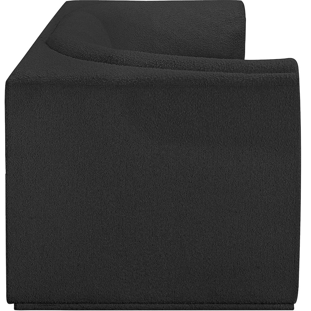 Ollie Black Boucle Fabric Modular Sofa. Picture 7