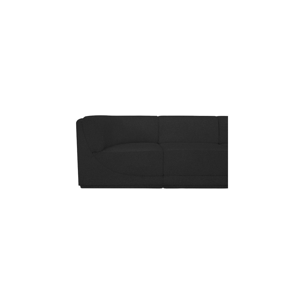 Ollie Black Boucle Fabric Modular Sofa. Picture 8