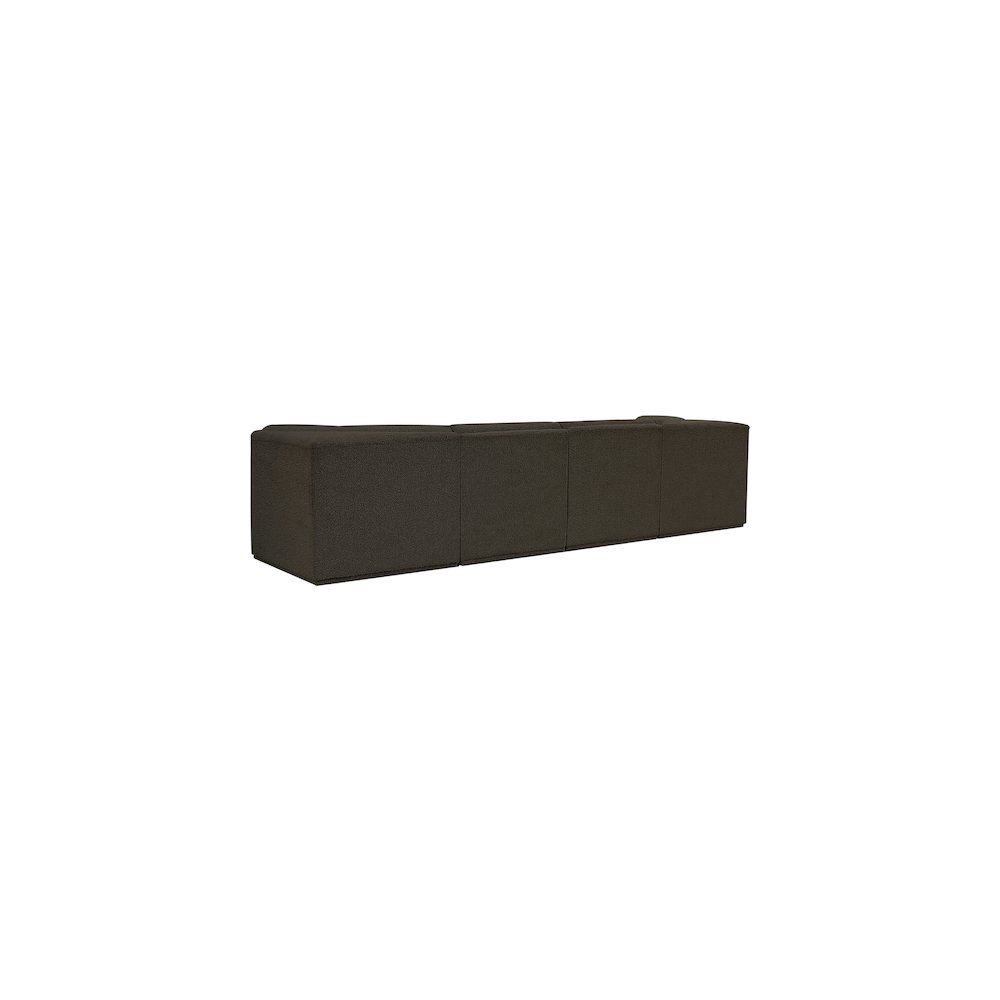 Ollie Brown Boucle Fabric Modular Sofa. Picture 4
