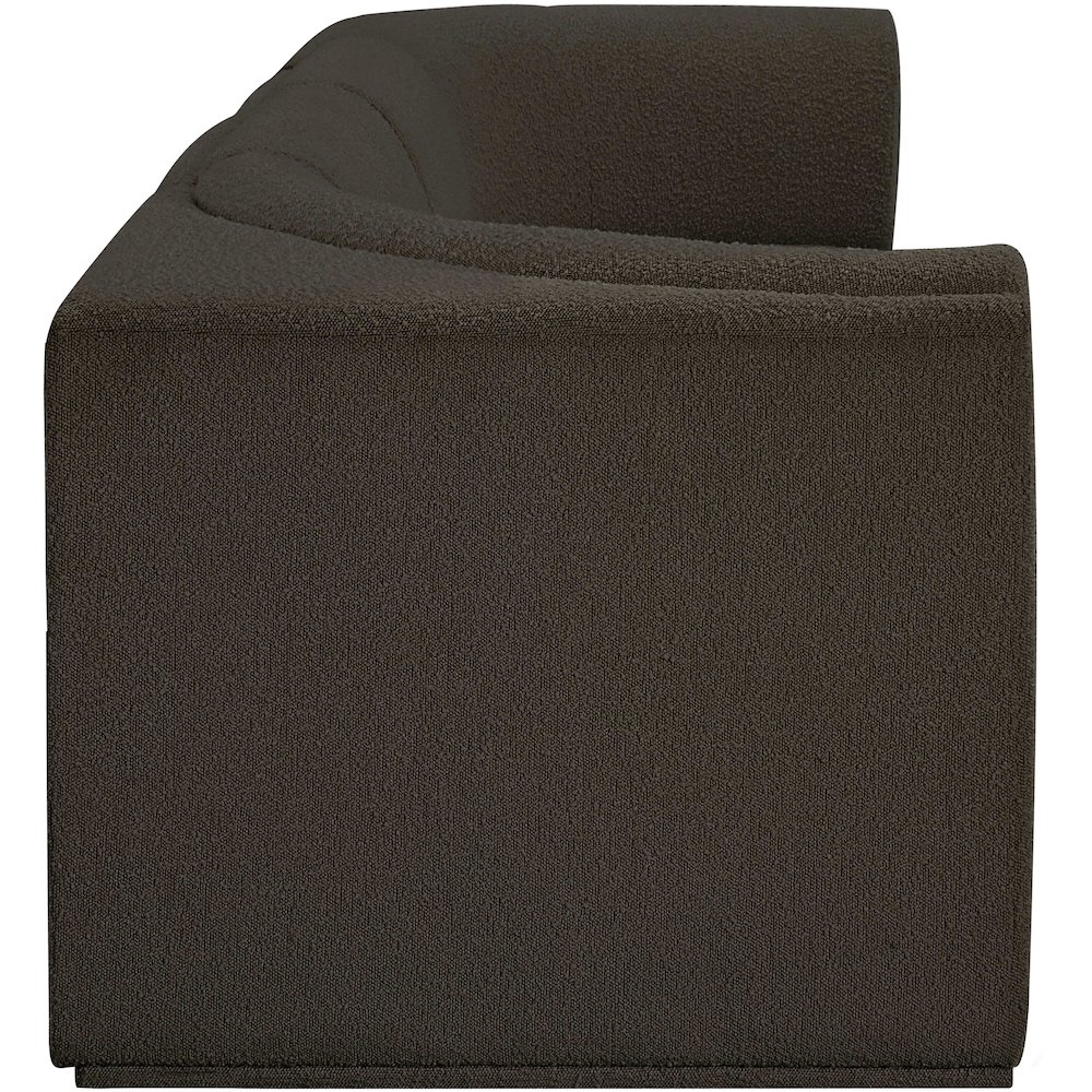 Ollie Brown Boucle Fabric Modular Sofa. Picture 7