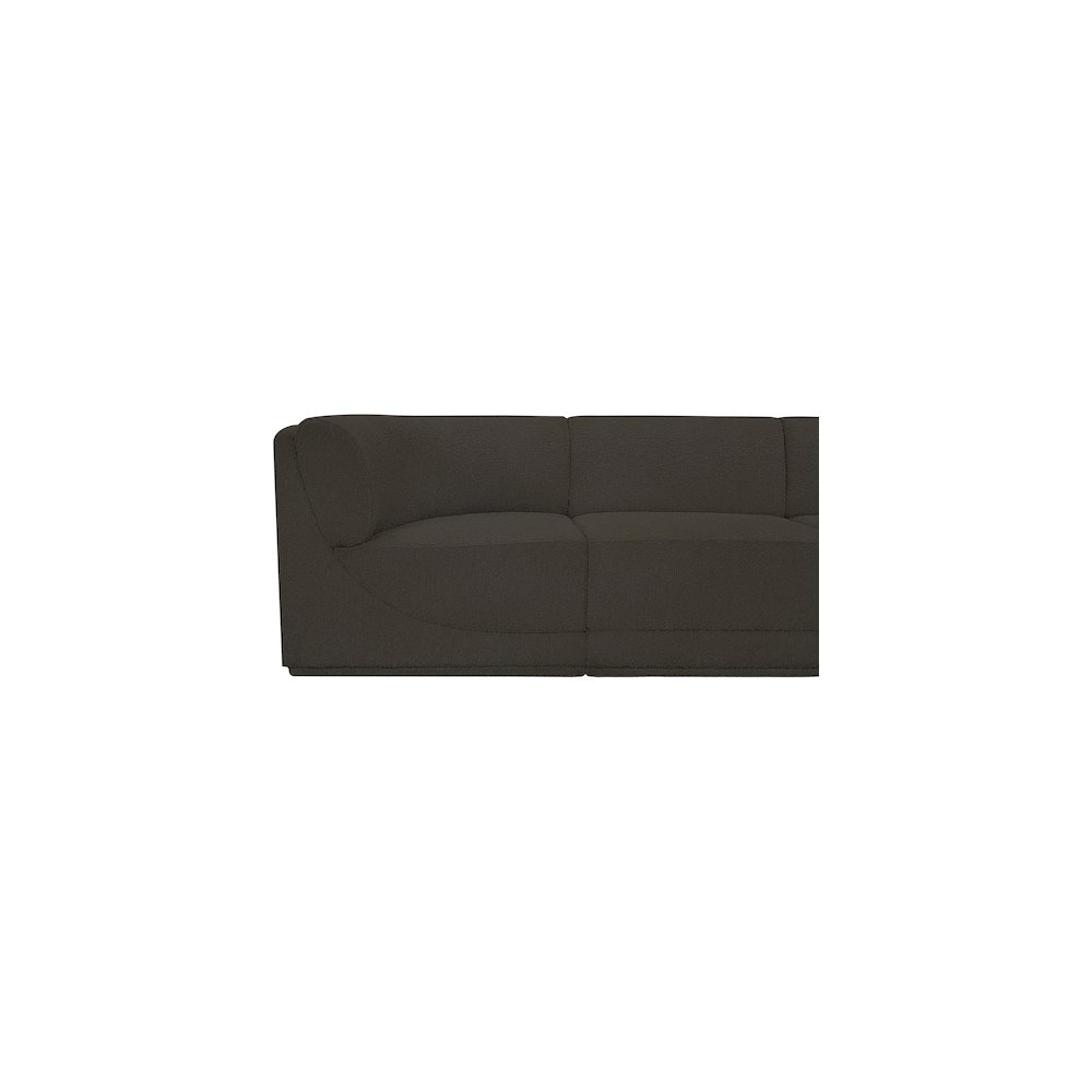 Ollie Brown Boucle Fabric Modular Sofa. Picture 8