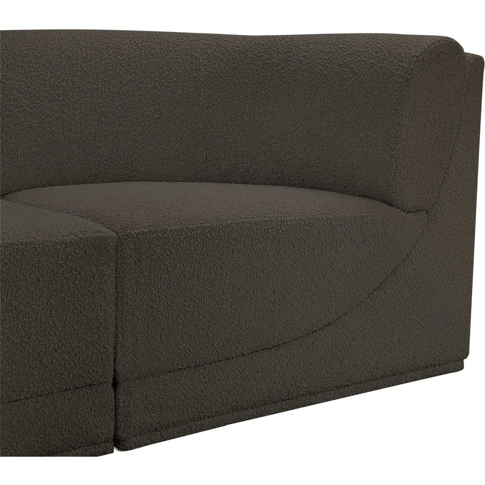 Ollie Brown Boucle Fabric Modular Sofa. Picture 9