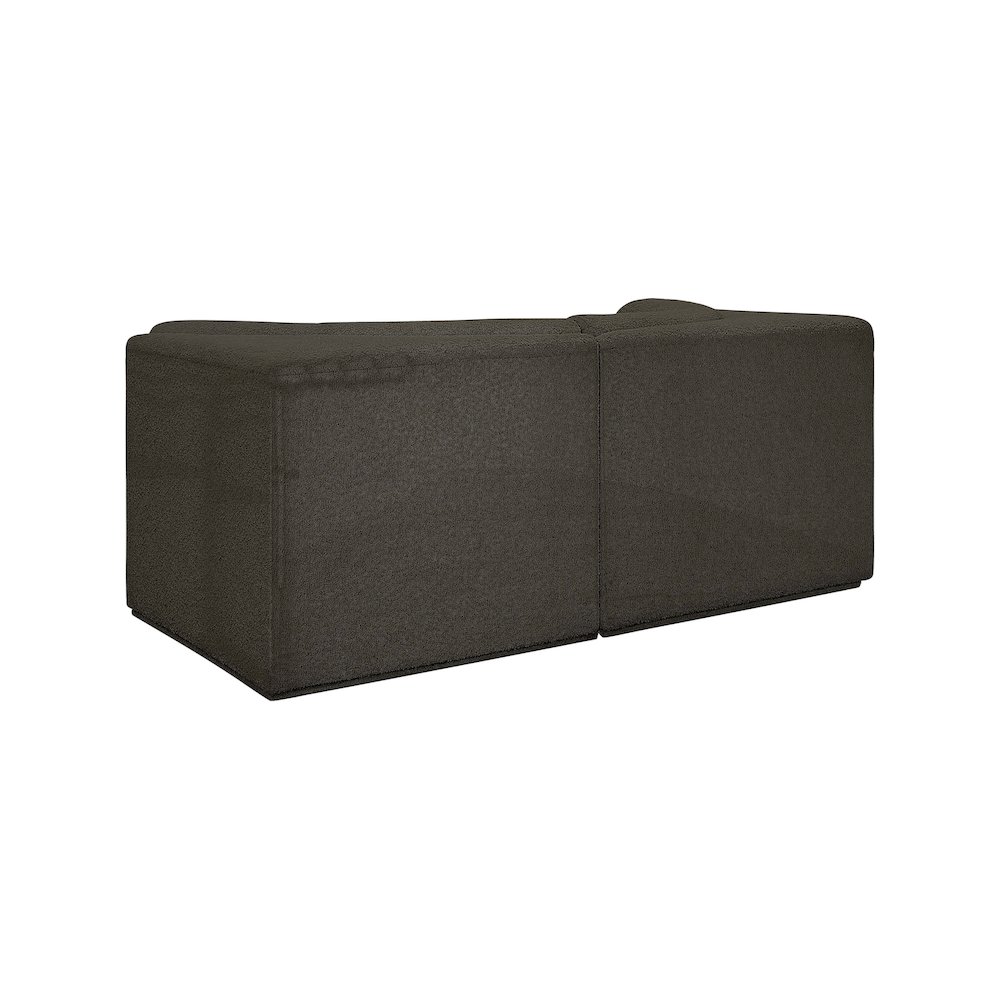 Ollie Brown Boucle Fabric Modular Sofa. Picture 4