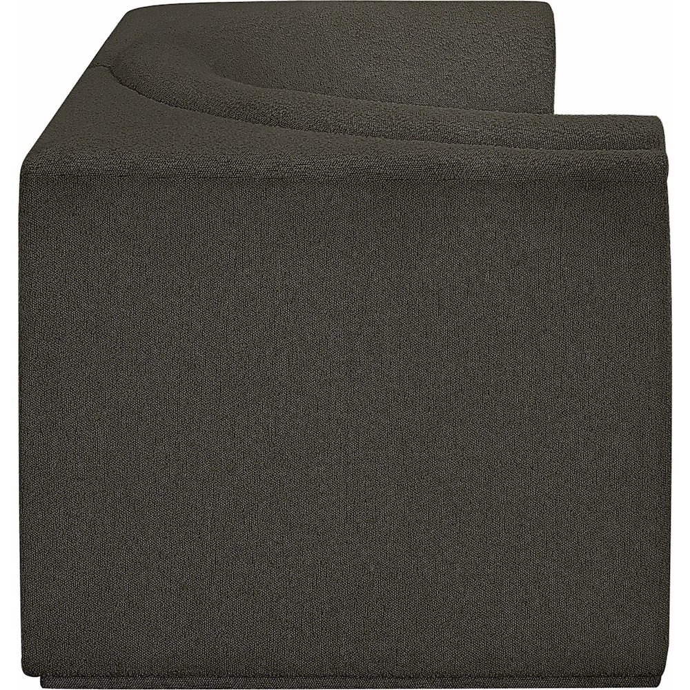 Ollie Brown Boucle Fabric Modular Sofa. Picture 7