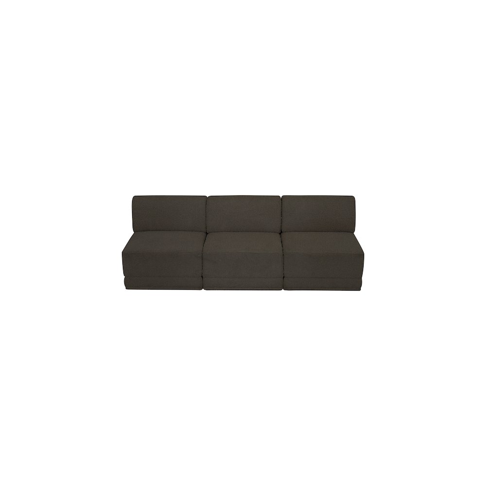 Ollie Brown Boucle Fabric Modular Sofa. Picture 5