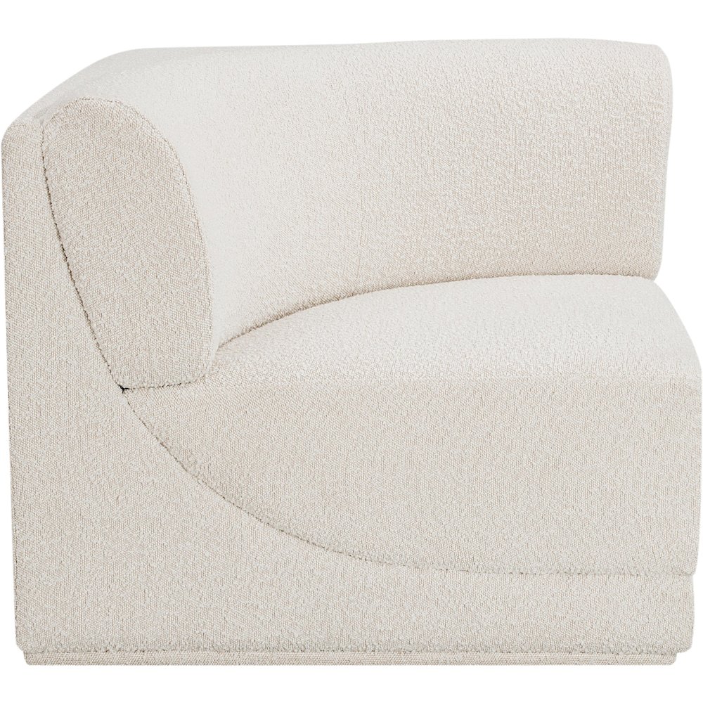 Ollie Cream Boucle Fabric Corner. Picture 5