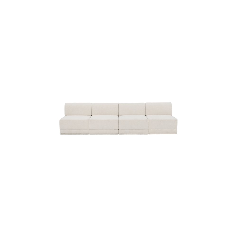 Ollie Cream Boucle Fabric Modular Sofa. Picture 4