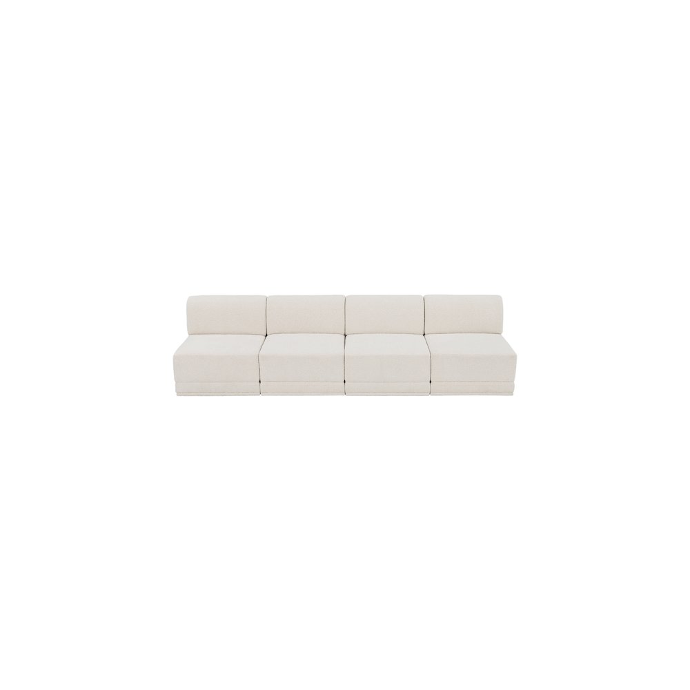 Ollie Cream Boucle Fabric Modular Sofa. Picture 5