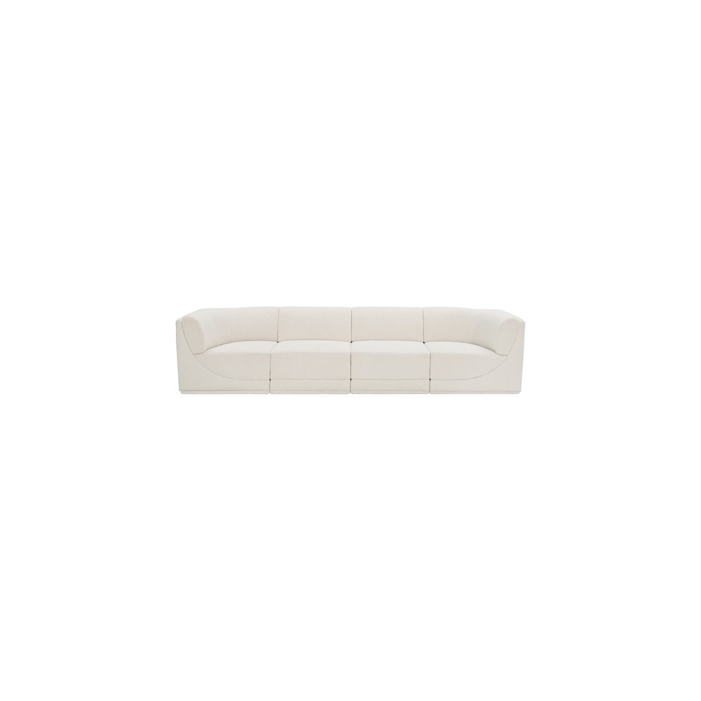 Ollie Cream Boucle Fabric Modular Sofa. Picture 5