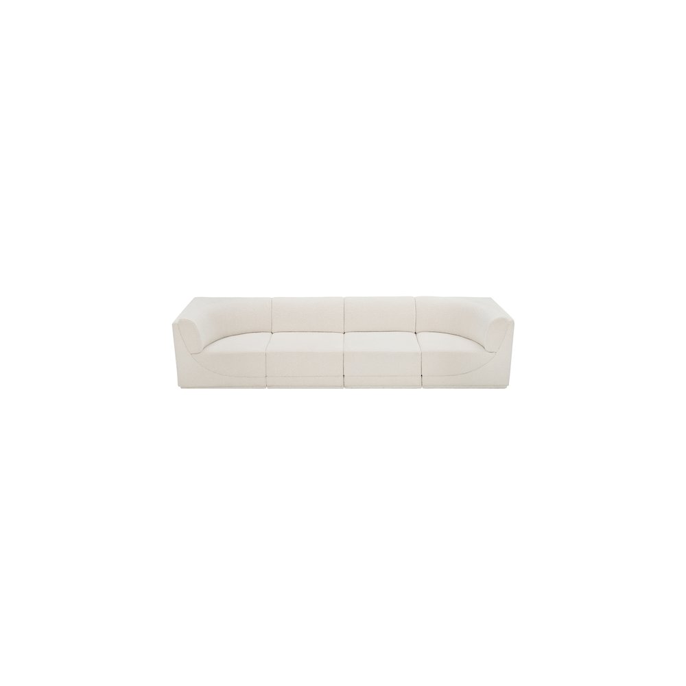 Ollie Cream Boucle Fabric Modular Sofa. Picture 6