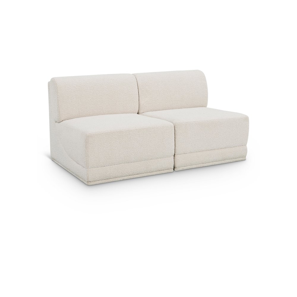 Ollie Cream Boucle Fabric Modular Sofa. Picture 1