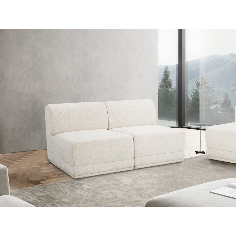 Ollie Cream Boucle Fabric Modular Sofa. Picture 2