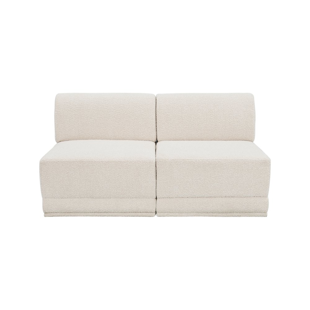 Ollie Cream Boucle Fabric Modular Sofa. Picture 4