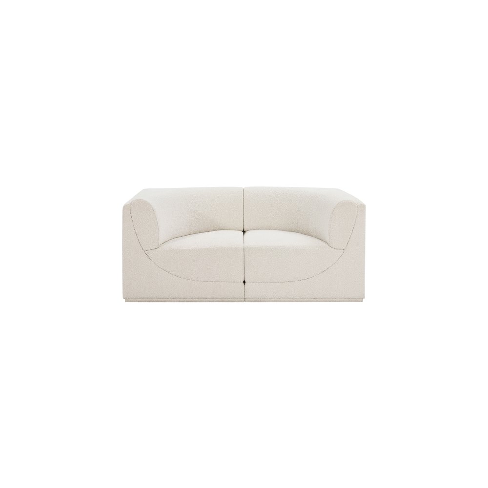 Ollie Cream Boucle Fabric Modular Sofa. Picture 5